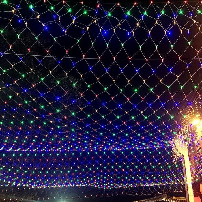 Luci decorative da esterno a stringa, 6 x 4 m con 8 modalità, ideali per Natale, Halloween, giardino, matrimoni, multicolore.