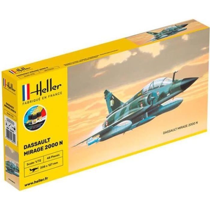 Maquette avion - HELLER - Mirage 2000 N - Starter kit - Coloris Unique