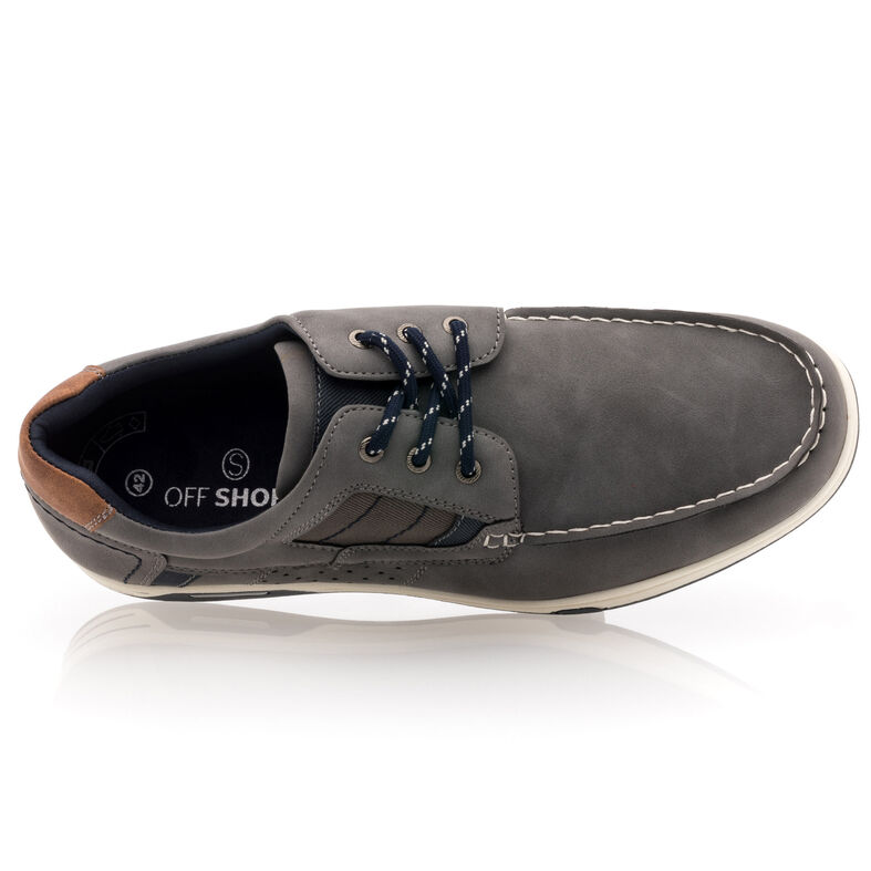 Graue Herren-Loafer/Bootsschuhe
