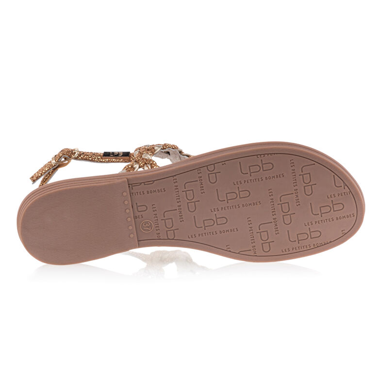 Braune Zehentrenner-Sandalen für Damen