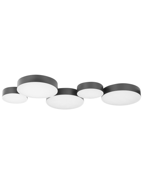 Lampa sufitowa LED 5-punktowa metalowa czarna