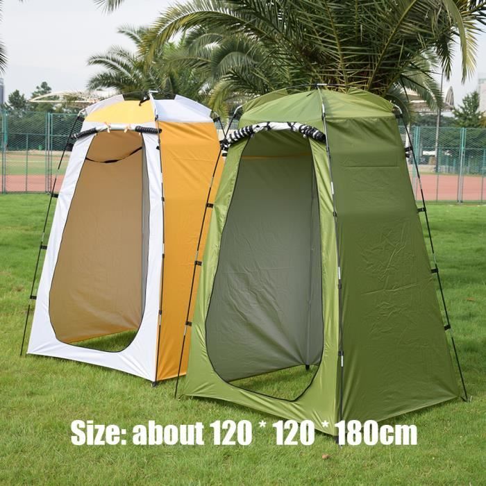 Equipo de camping, tienda de baño con protección UV para camping, caza, cabina de vestuario portátil, refugio de aseo - Verde militar