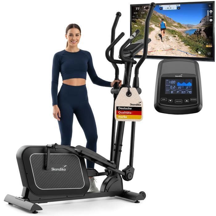 Skandika Fint P8-R Connected Elliptical Trainer - 32 Resistance Levels - 22 Programs - Max. 120 kg
