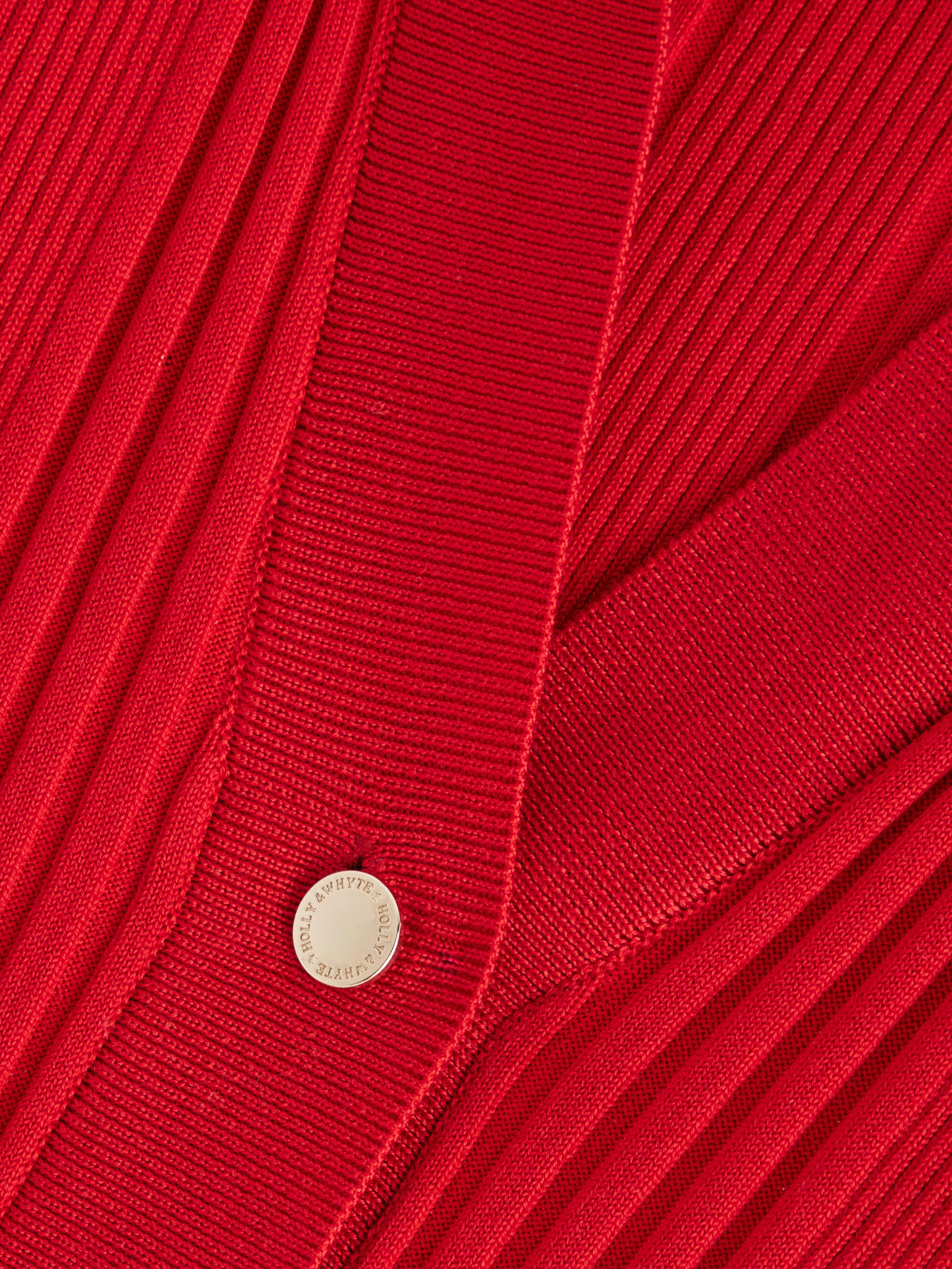 Parte superior acanalada roja