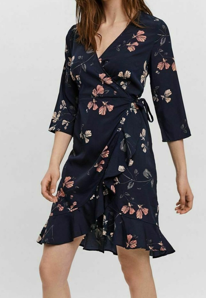 Sukienka Vero Moda Day - metaliczny błękit