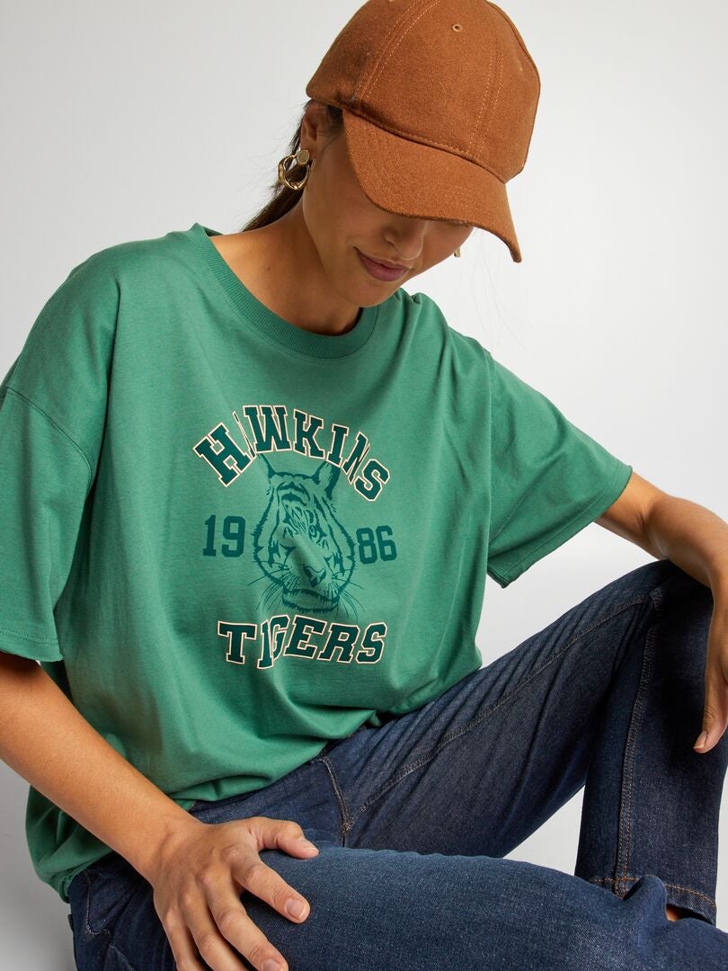 'Stranger Things' jersey t-shirt - groen