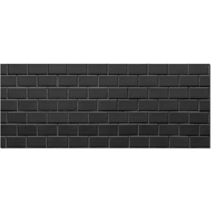 Panorama Crédence Adhésive Cuisine Brique Noire 40x300 cm - Crédence Adhésive pour Cuisine - Protege Mur Cuisine