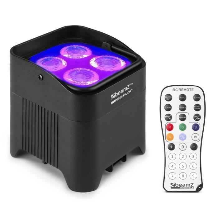 Proyector LED de iluminación ascendente - BEAMZ - BBP54 - 4 x 12 W RGBAW-UV - Batería extraíble - IP65