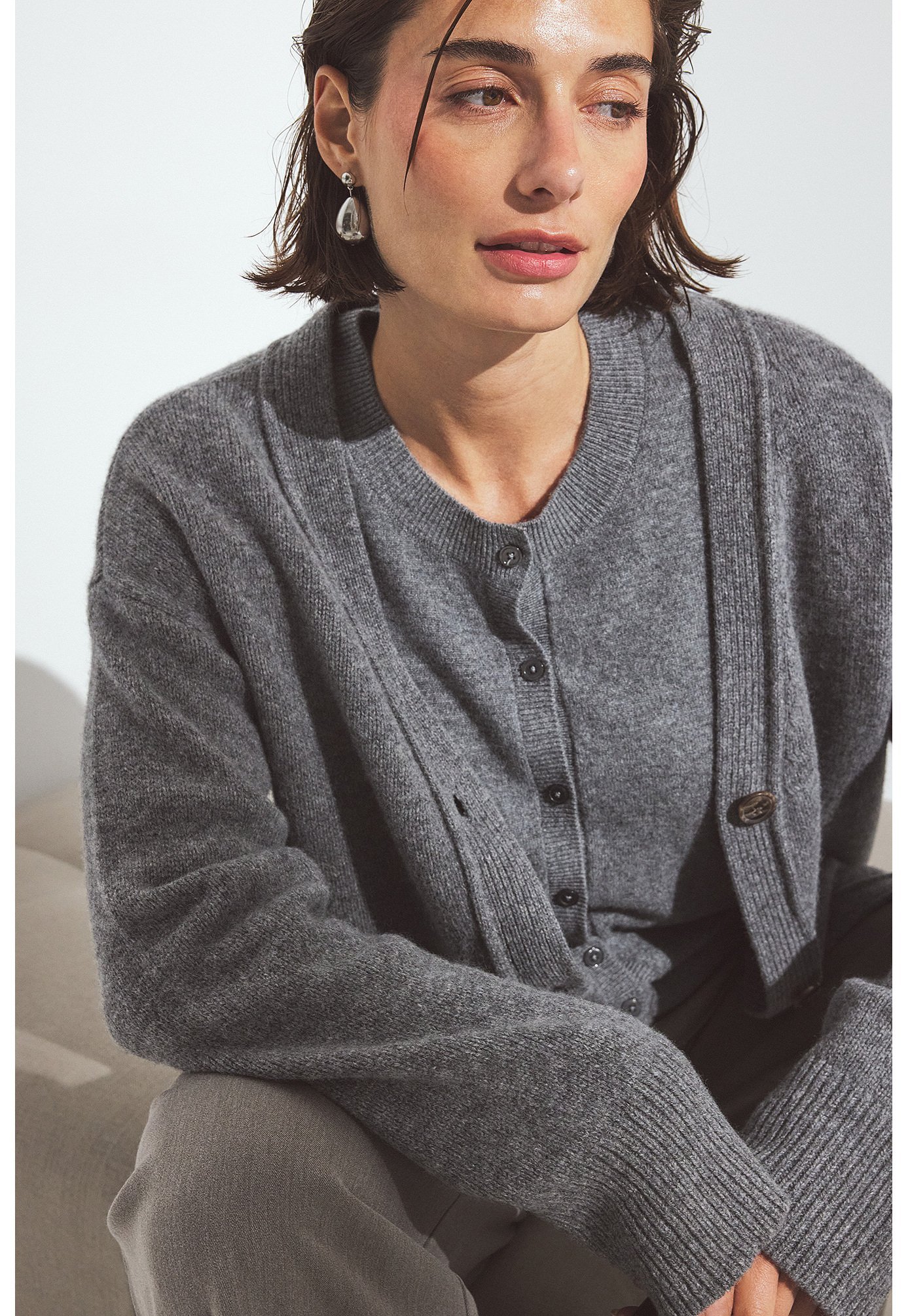 NA-KD Cardigan - grijs