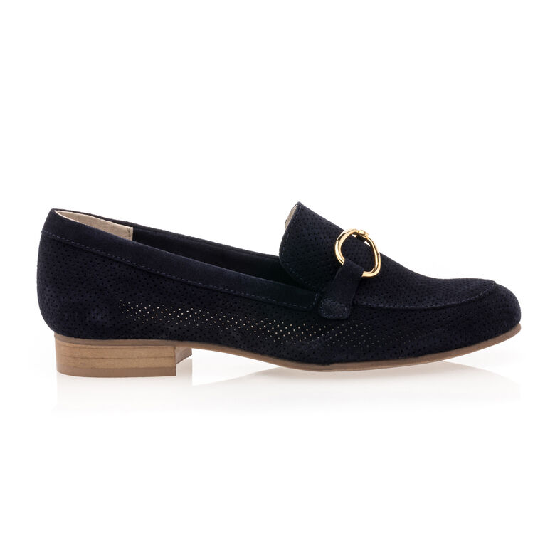 Blå loafers/båtskor för kvinnor