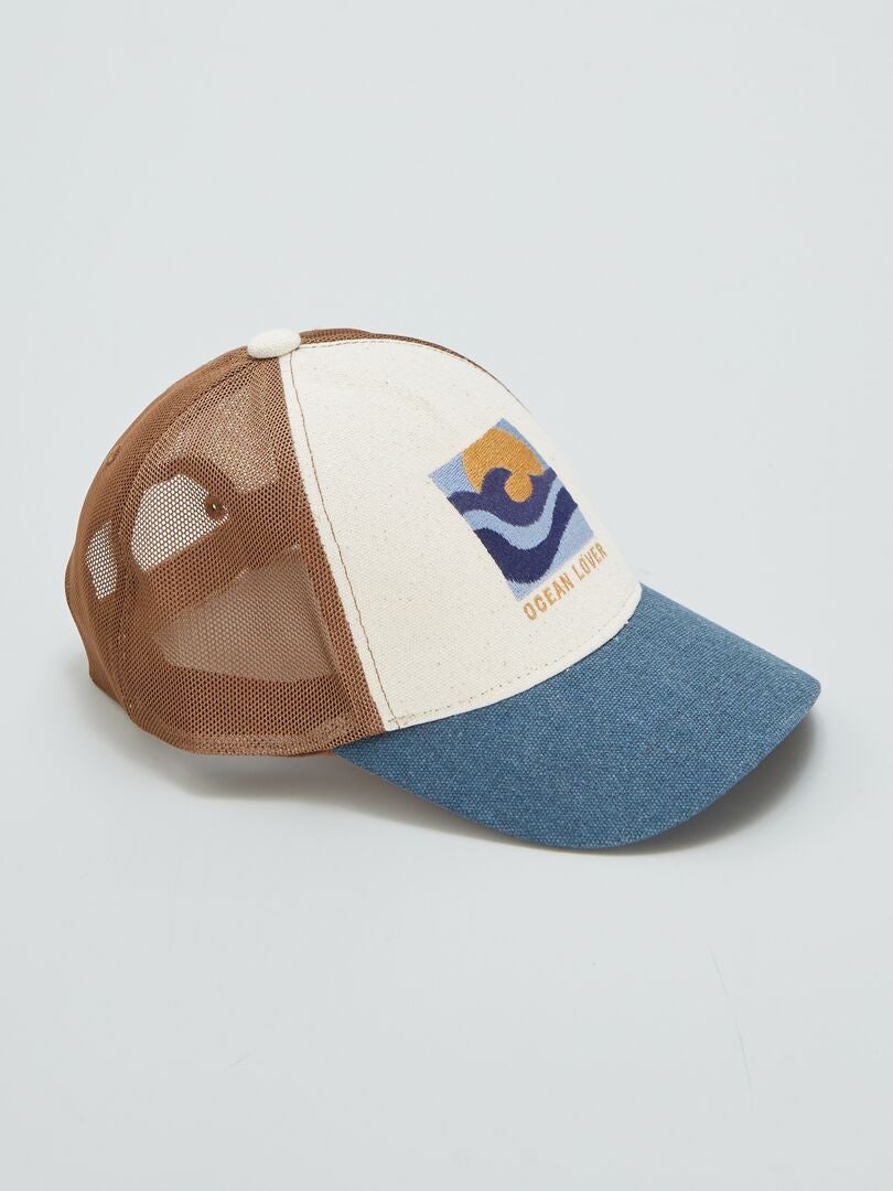 Gorra de nailon estampada - NEGRA