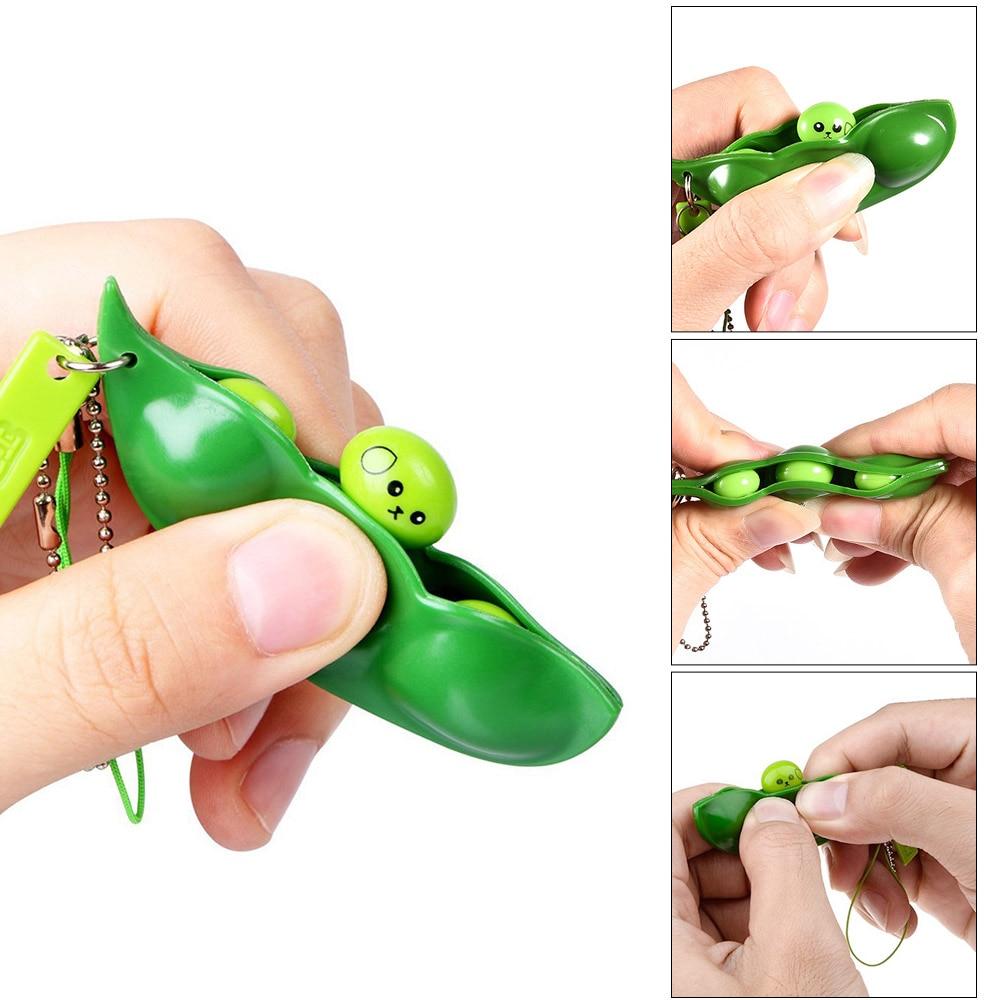 Giocattolo antistress a forma di baccello di piselli – Gadget creativo da spremere – Giocattolo per la decompressione e il relax – Idea regalo originale (Dropshipping)