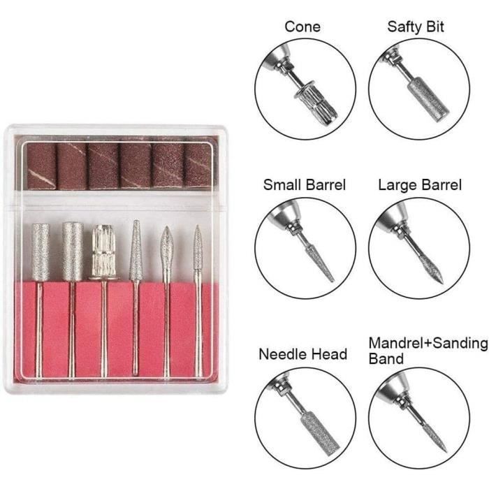 Nail Drill Manucure Électrique Ongles Kit De Fichiers, 25000 RPM Nail Professional Décapant Acrylique Électrique Machine Tools[420]