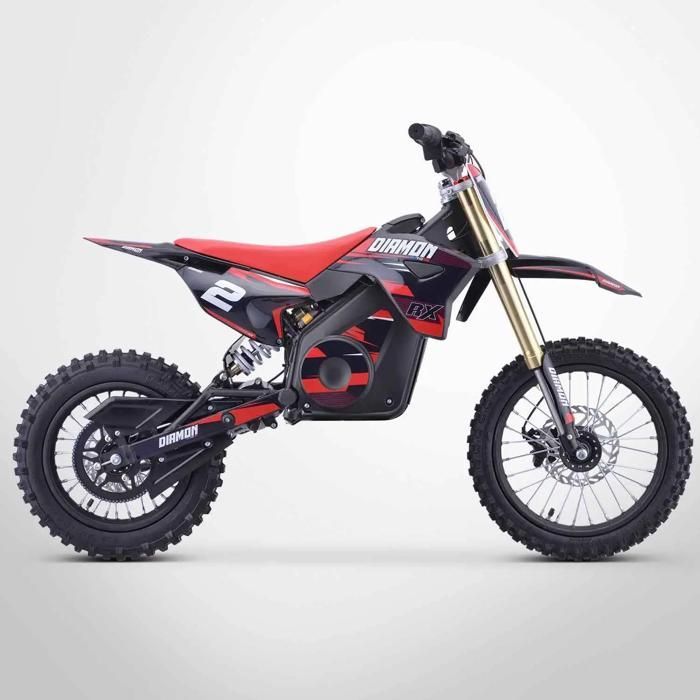 Lasten sähkömoottoripyörä 1300W / ORION 1300W motocross-pyörä / 14/12 / 2021-versio / Punainen