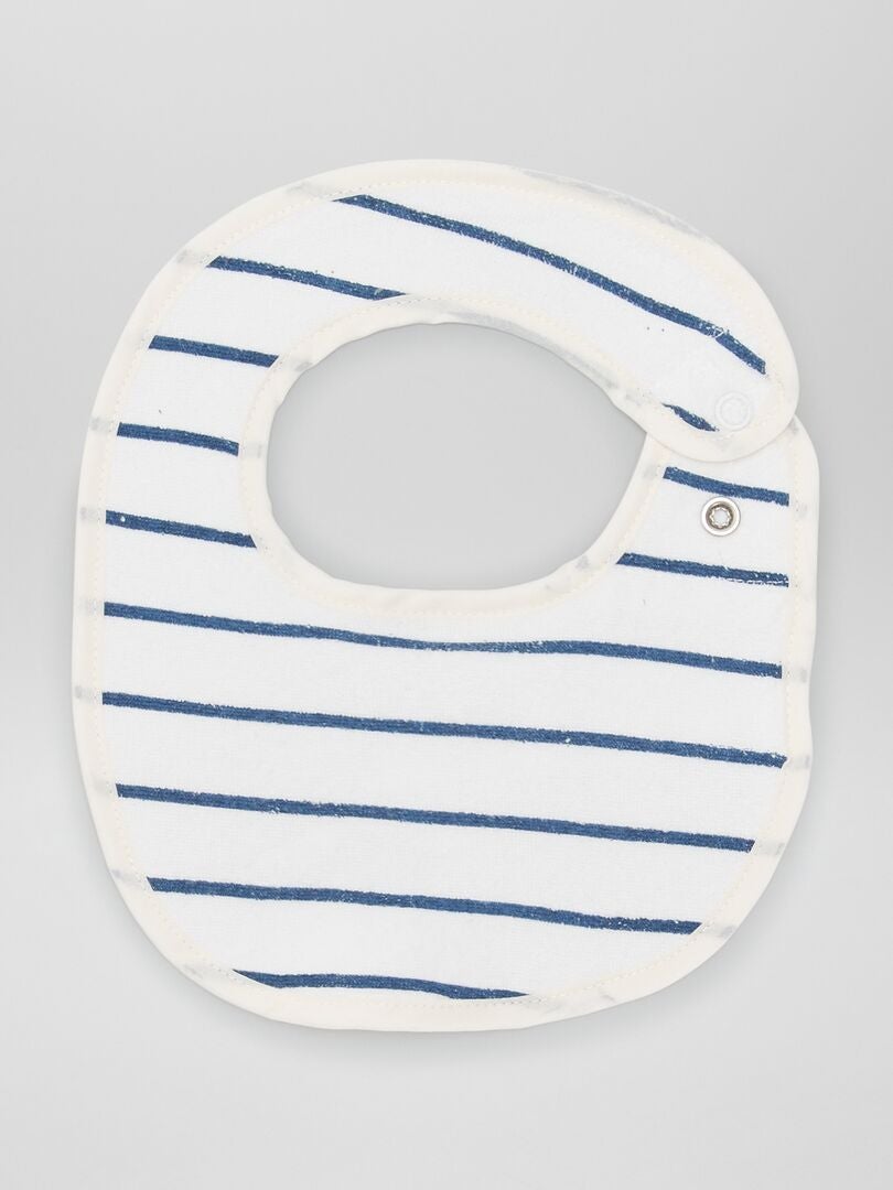 Conjunto de 5 babadores de tecido atoalhado - AZUL
