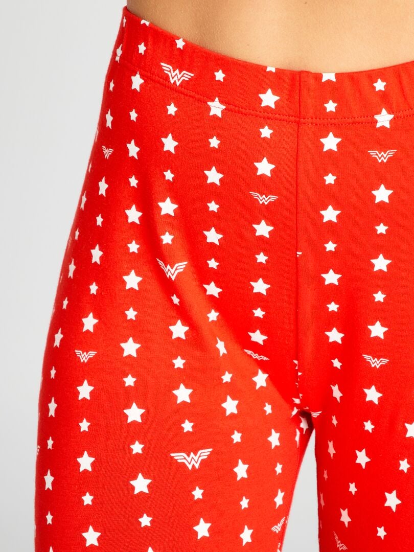 'Wonder Woman' pyjama met print - 2-delig - ROOD