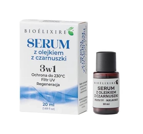 Bioelixire serum do włosów z olejkiem z czarnuszki i filtrami UV 20 ml