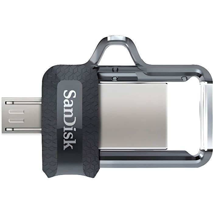 Chiavetta USB - SanDisk - Ultra 64GB - Doppia porta micro-USB e USB 3.0 - Velocità di lettura 150 MB/s - Compatibile con OTG