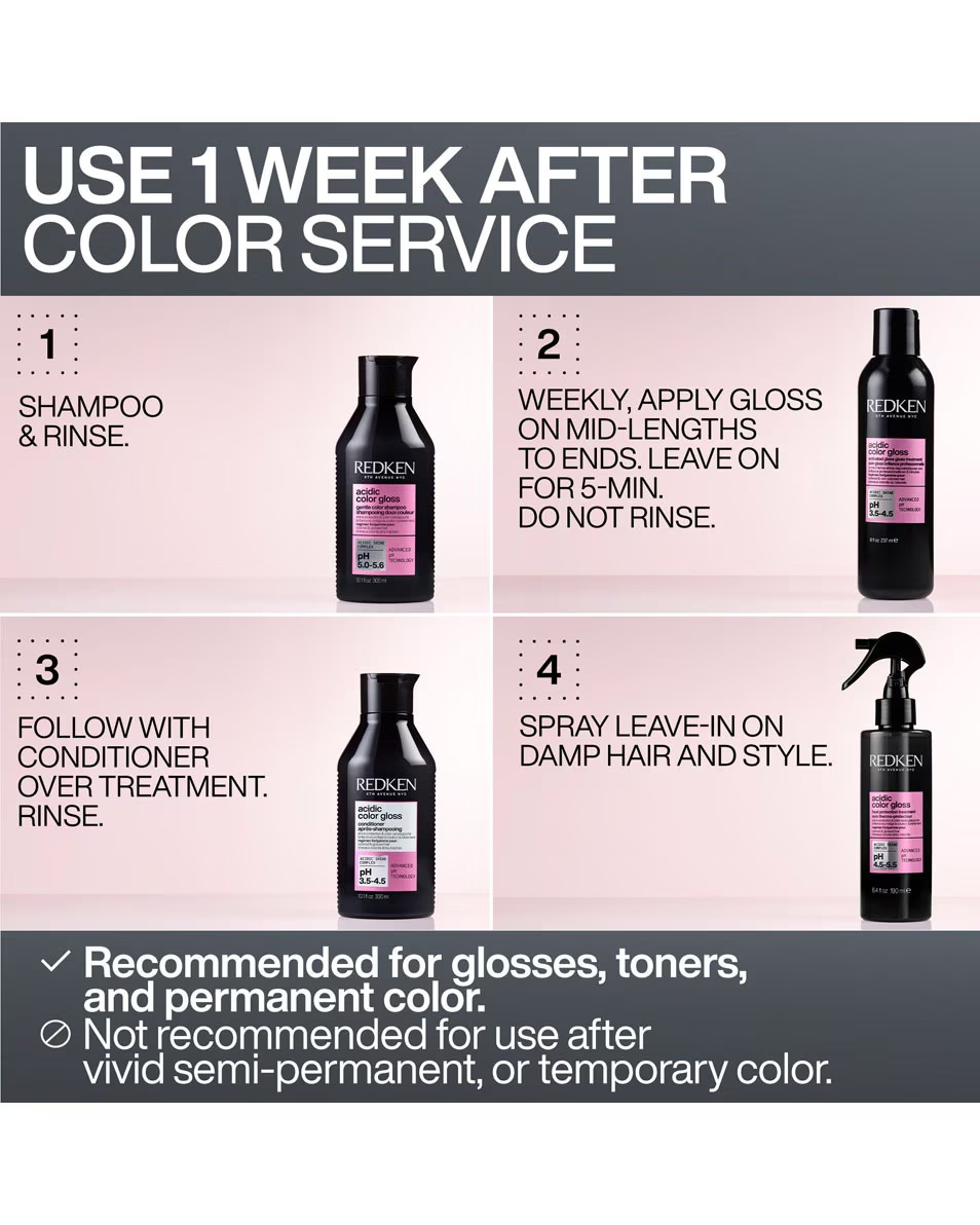 REDKEN Acidic Color Gloss Tratament luciu cu sticlă activată - păr vopsit