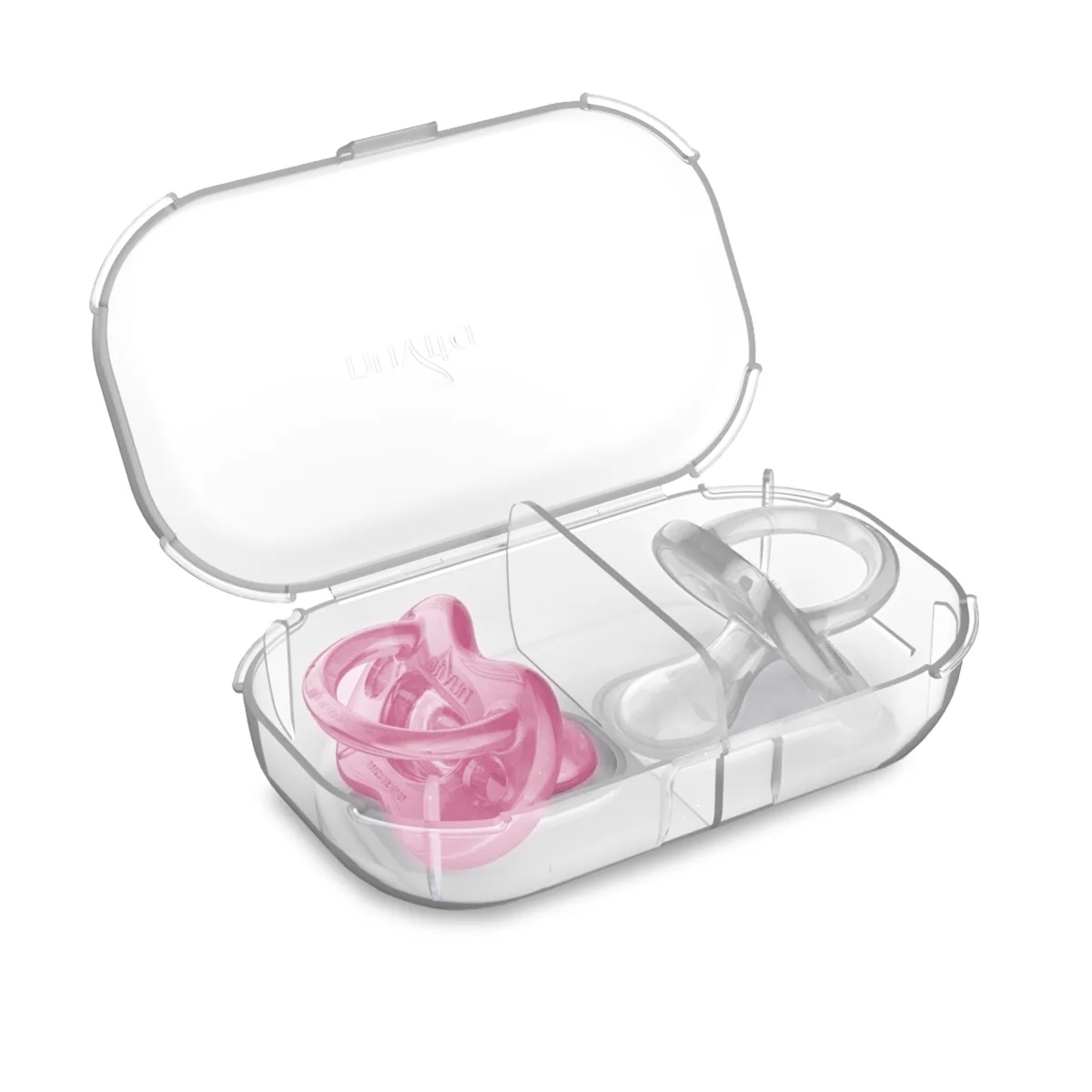 NUVITA Nuvita Orthosoft Light 2 chupetes de silicona con tetina ortodóncica rosa 0M+