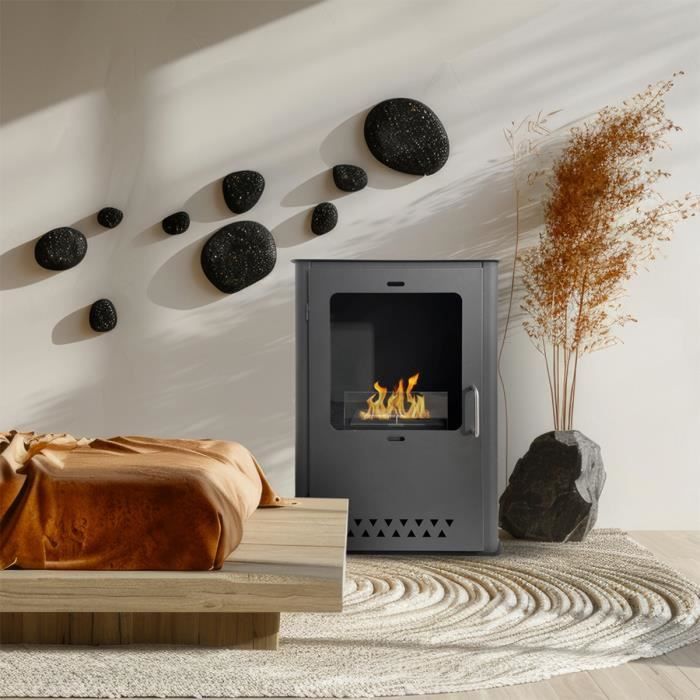 Chimenea de bioetanol - DIVINA FIRE - Luisa - 50 x 30 x 68 cm - Ecológica - Diseño elegante