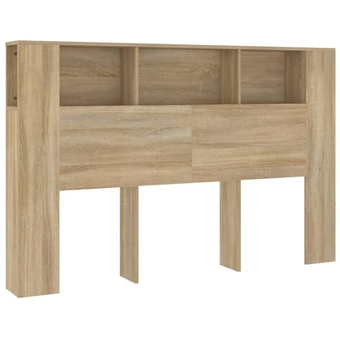 vidaXL Armoire de tête de lit chêne sonoma 160x18,5x104,5 cm 811937