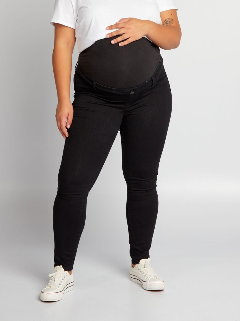 Calça jeans skinny para gestantes - PRETA