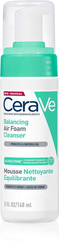 CeraVe Cleansers Balancing Air penový čistiaci prostriedok pre normálnu až zmiešanú pleť
