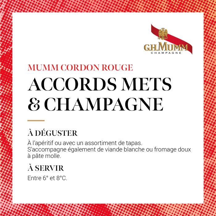 Champanhe Mumm Cordon Rouge - Meia garrafa de 37,5 cl