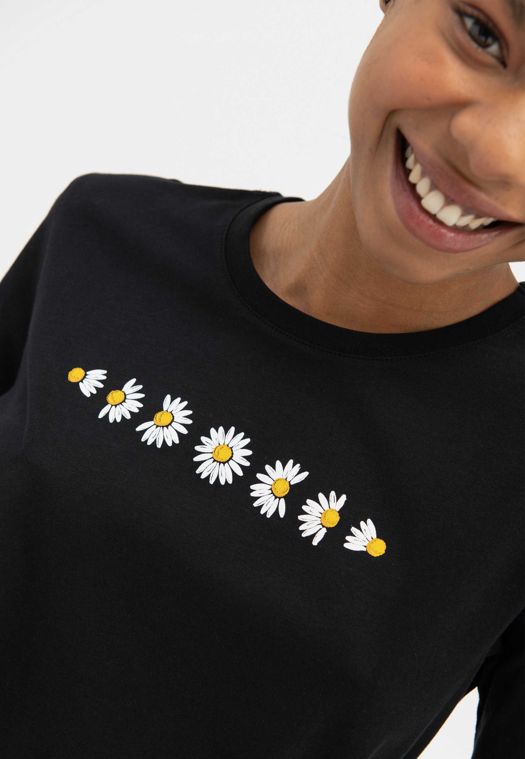 Even&Odd Print T-shirt - zwart