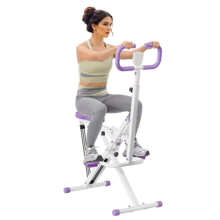Banco de pesas DRIPEX, máquina de sentadillas, entrenador de asistencia para sentadillas para glúteos y piernas, equipo de fitness, morado