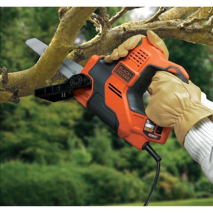 Scie à main filaire - BLACK+DECKER - RS890K-QS - 500W - course 23mm - avec coffret et 3 lames
