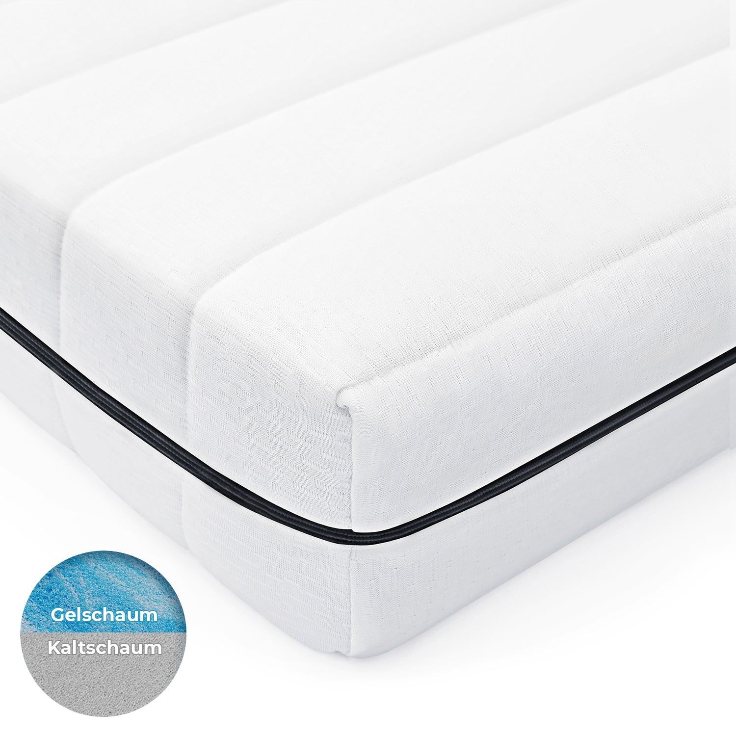 Materasso 200x200 cm - Spessore 15 cm - Materasso in schiuma - Traspirante e ipoallergenico - Supporto bilanciato - 7 zone