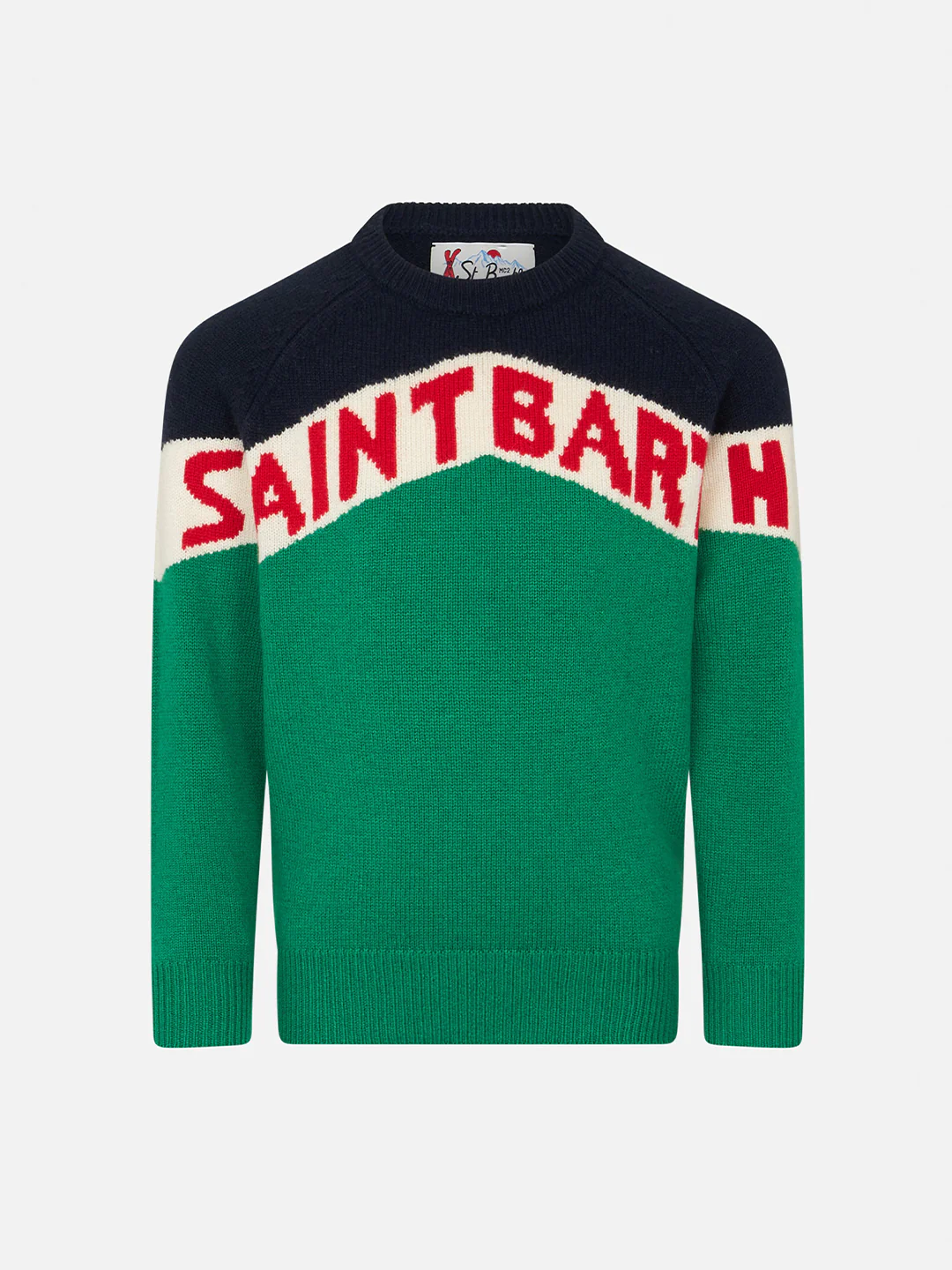 Maglione girocollo da bambino con stampa Saint Barth