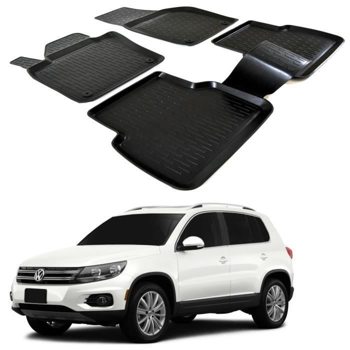 Tappetini 3D - SCOUTT - Volkswagen Tiguan 1 - Gomma di alta qualità - Neri - Su misura
