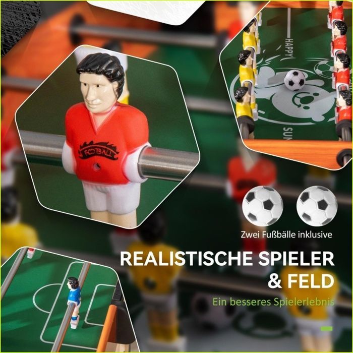 Tafelvoetbaltafel - Geïntegreerde scoreteller - Antislip handgrepen - Bruin