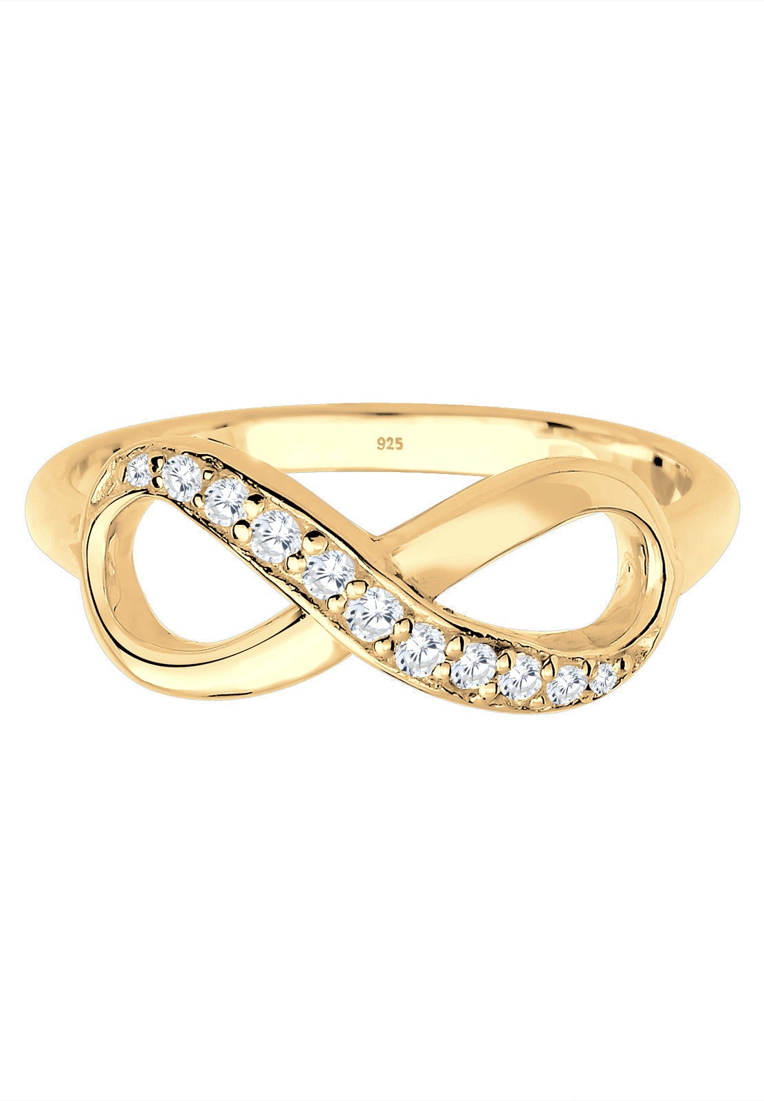 Elli Femmes Symbole Infinité Tendance Éternité avec Cristaux de Zirconium en Argent Sterling 925