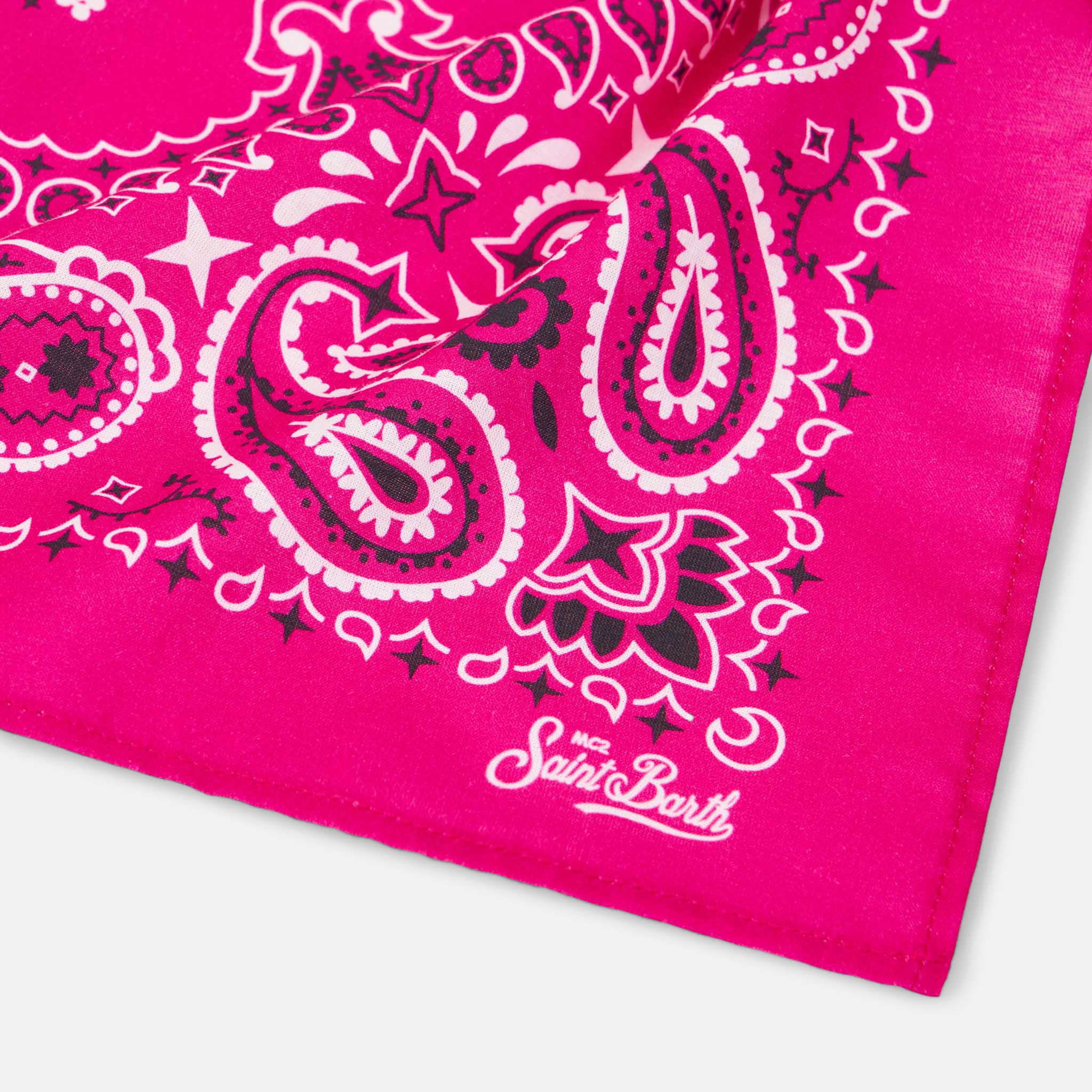 Fuchsiafarbener Bandana-Schal