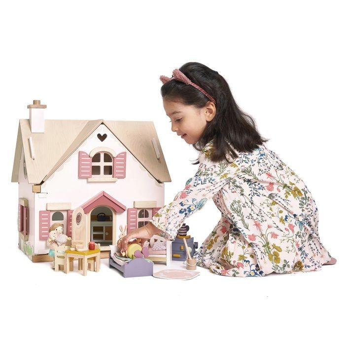 Maison de poupée avec meubles - Tender Leaf Toys - Lapin - Blanc - Mixte