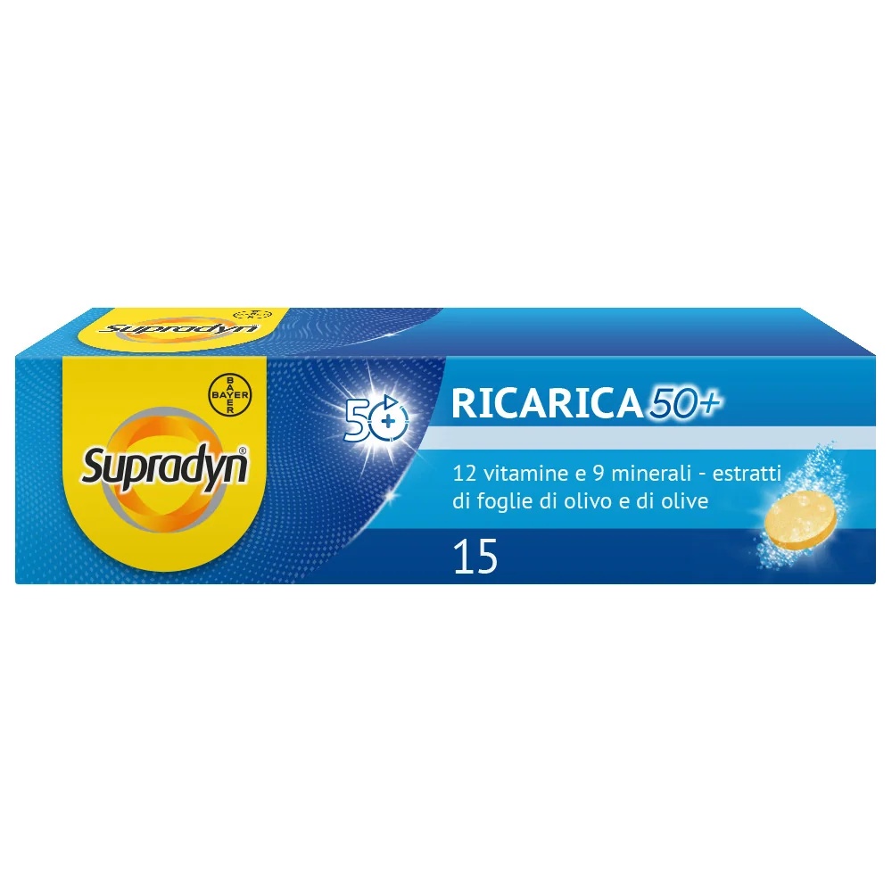 SUPRADYN Supradyn Recharge 50+ Suplemento alimentar 15 comprimidos Vitaminas e minerais