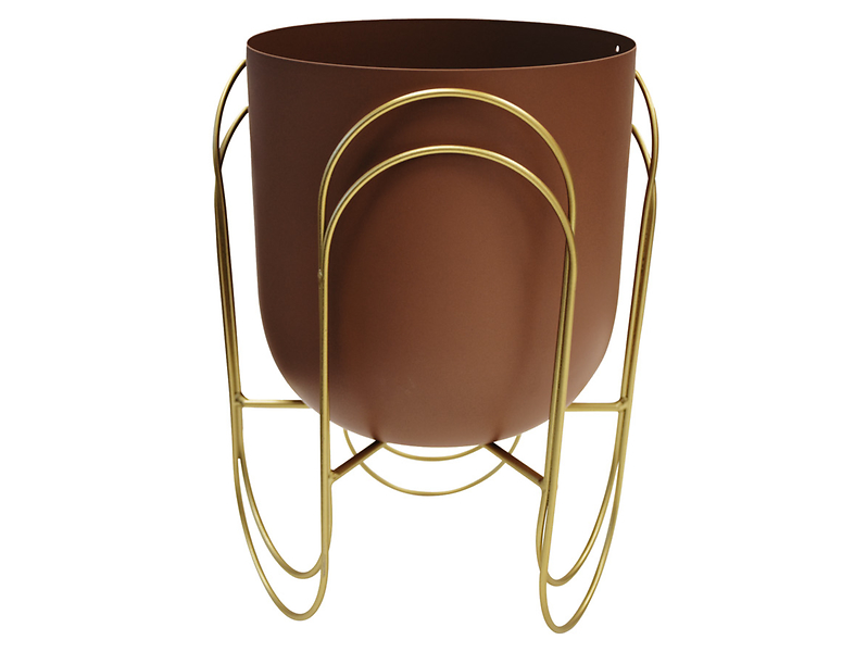 Osłonka dekoracyjna Chic Modern Living 28 cm brązowo-złota