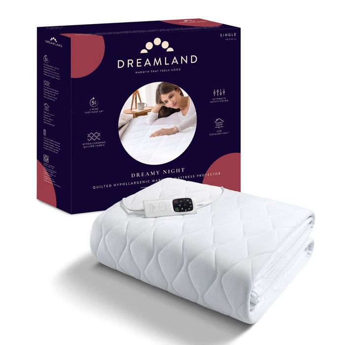 Couverture chauffante Dreamland Dreamy Night 195x90 cm Blanc