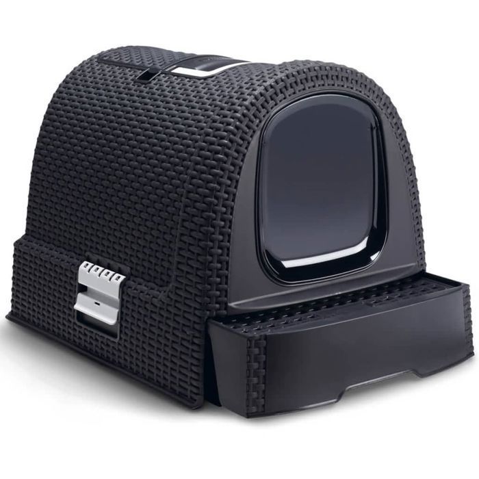 Curver Bac à litière pour chats 51x38,5x39,5 cm Anthracite