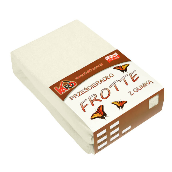 Prześcieradło frotte z gumką 140x200 ekri KARO