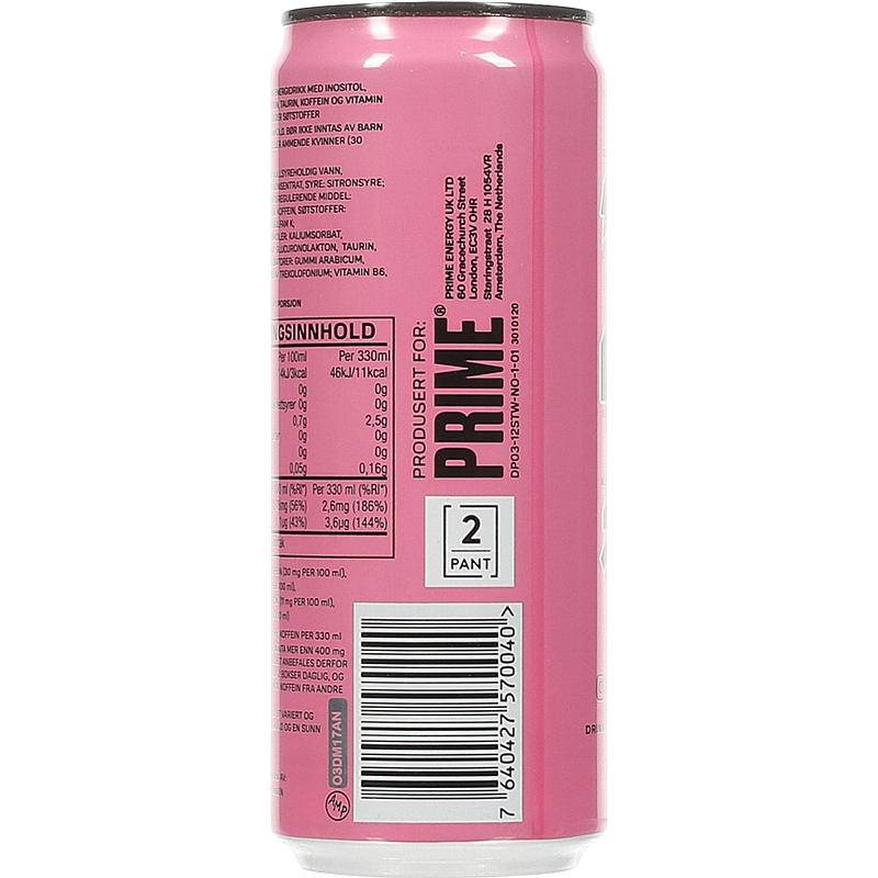 Prime Energy 330 ml Jordgubb Vattenmelon