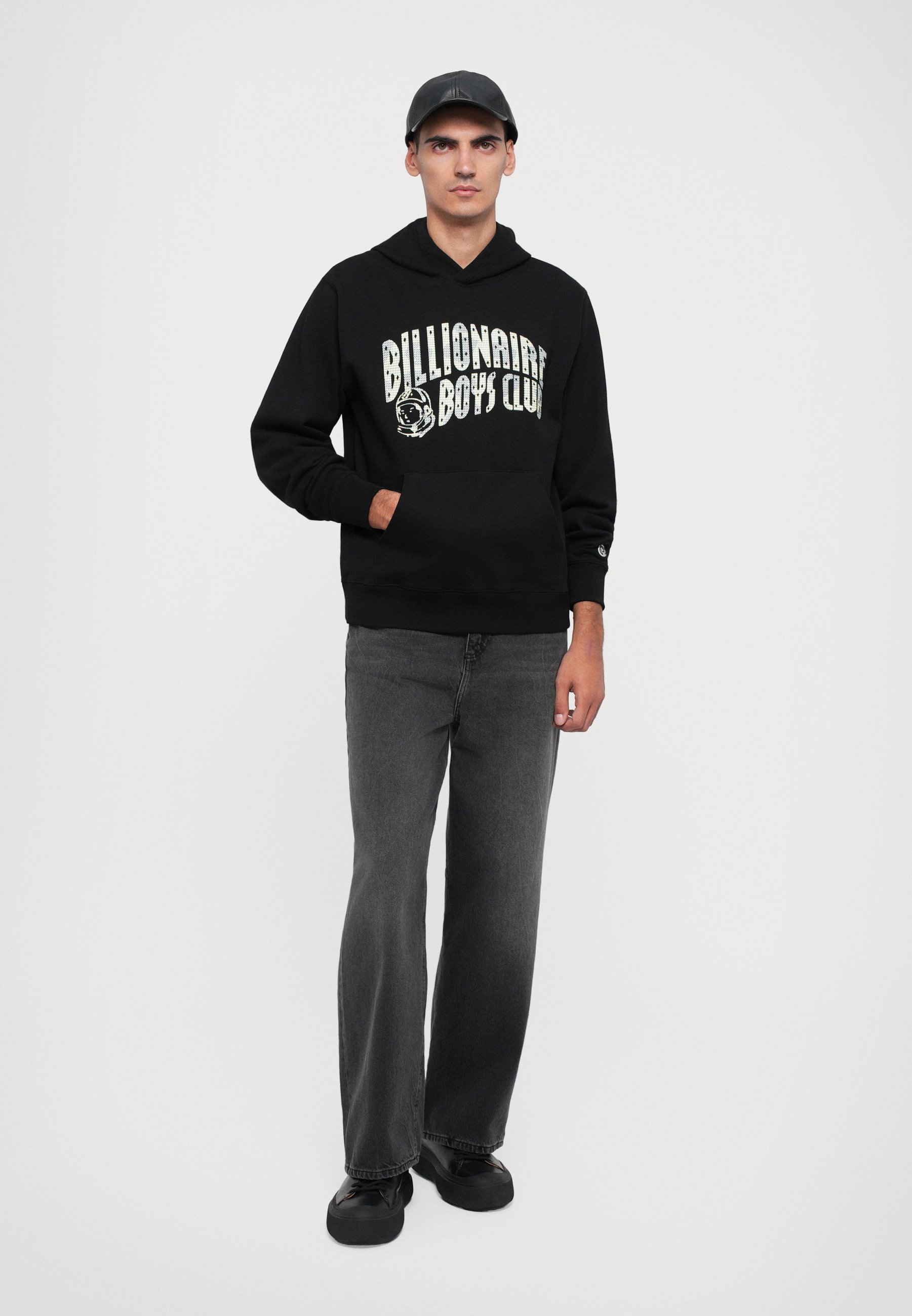 Felpa con cappuccio Billionaire Boys Club TRI TONE ARCH LOGO POPOVER - nera