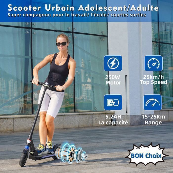 YEE GOO - Trottinette Electrique Pliable - Roues 8