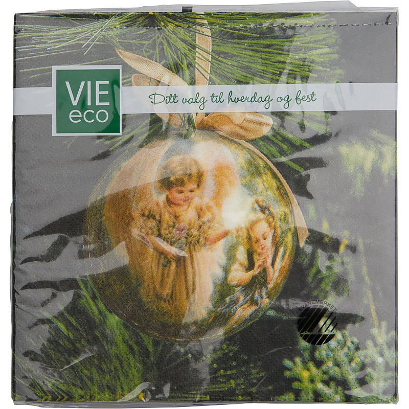 Servilletas ecológicas Vie, paquete de 20 unidades, 33 x 33 cm, motivo navideño