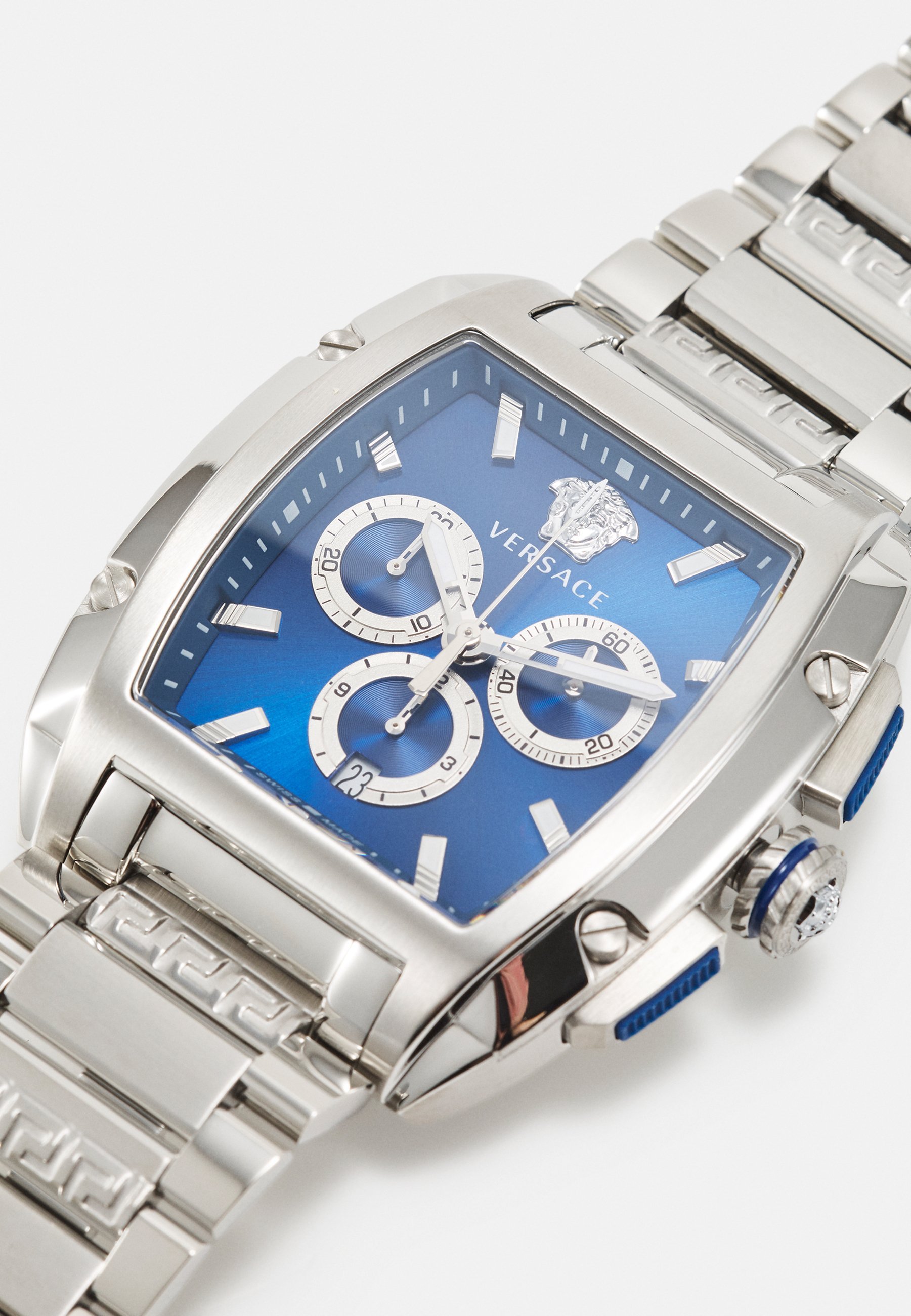 Versace DOMINUS - Ceas cronograf - argintiu/albastru