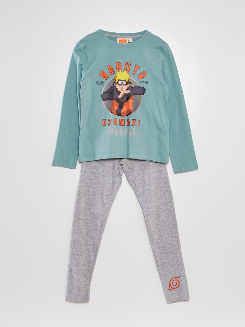 Naruto pyjamaset - T-shirt + broek - 2-delig - groen